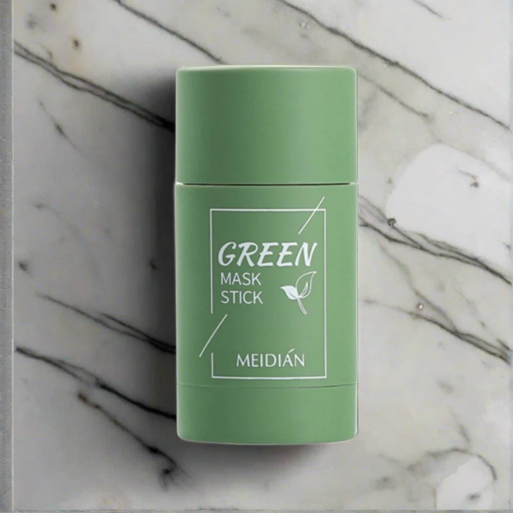 Green Tea Mask Stick - Cleansing and Moisturizing Clay Face Mask for Oil Control, Whitening, and Purifying Skin Care