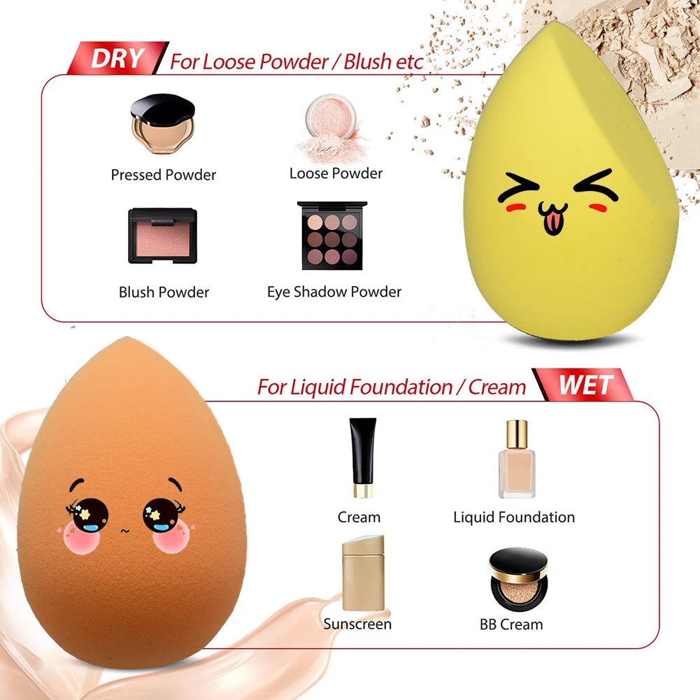 1/4 pc Makeup Sponge Blender with Box - Perfect for Foundation, Powder, and Blush Application