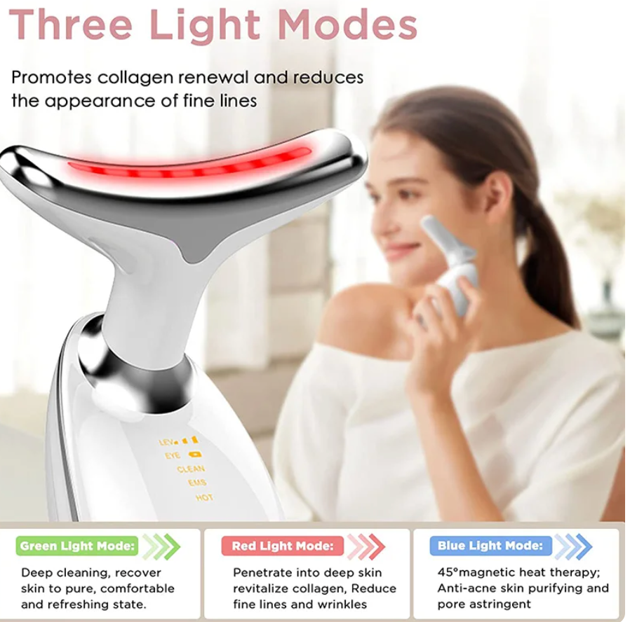 Neck and Facial Lifting and anti wrinkle face massager device